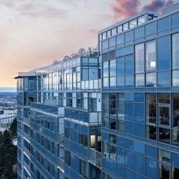 exterior of a building at night