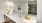 a bathroom with a large mirror
